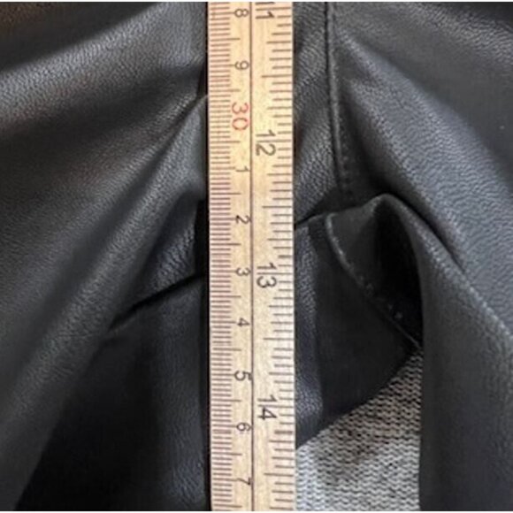 Guess Pants Womens Size Medium Leather Elastic Waist Belted Black High Rise - Picture 9 of 16